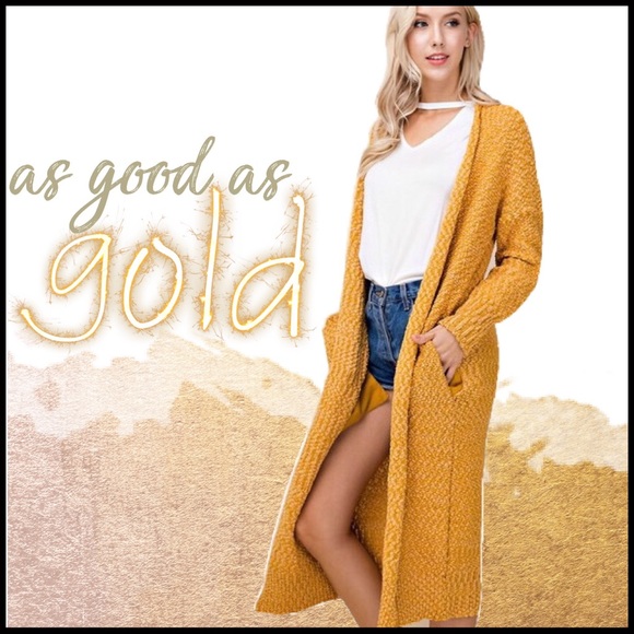 ❤️LAST!❤️Golden Mustard Duster - Picture 2 of 4